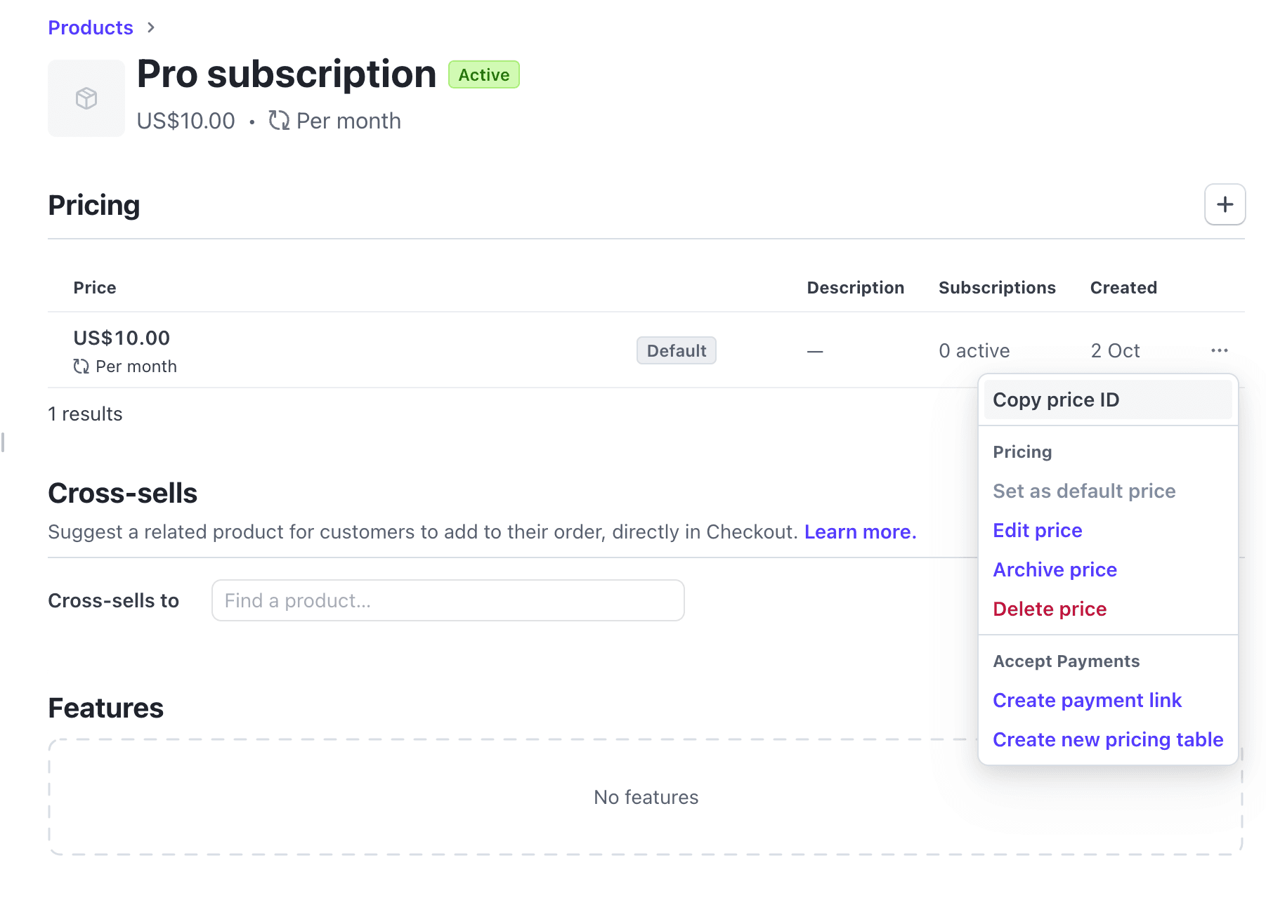 Stripe subscription